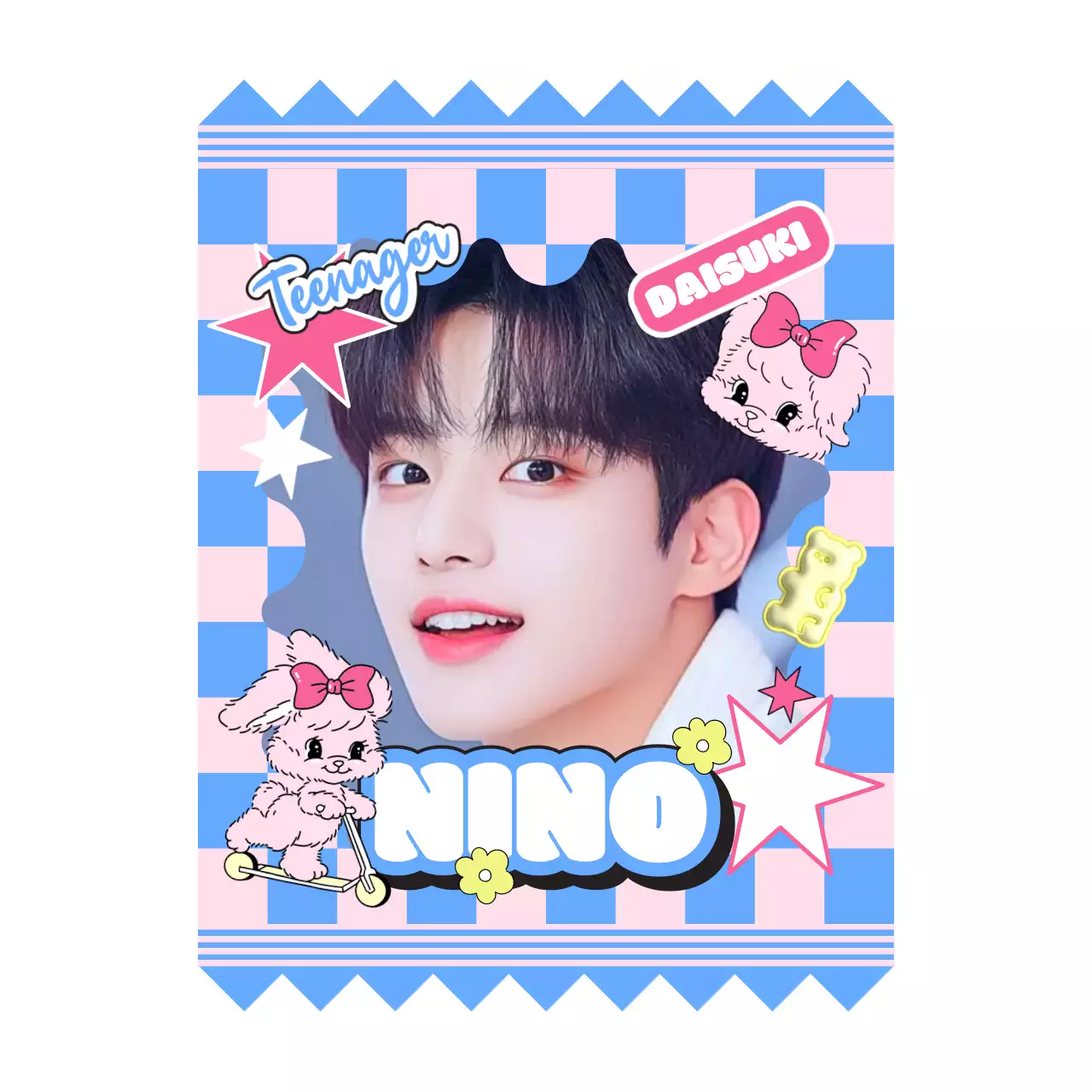 青 かわいい キャラクター ポスター 推し活