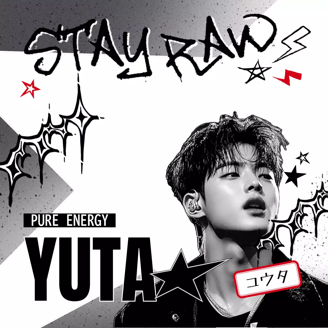 白黒 モダン 音楽 ポスター 推し活