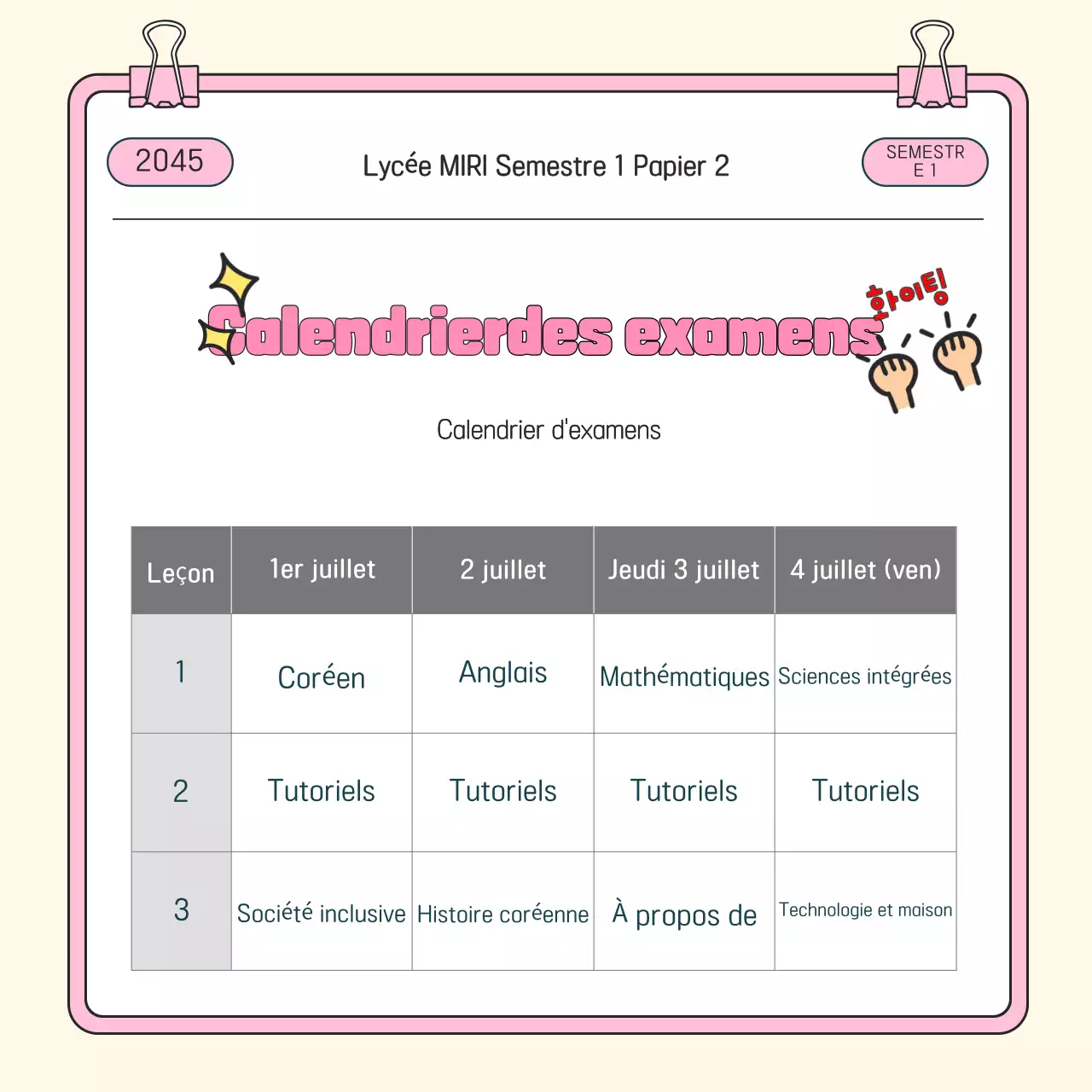 Guide de test Pink Baby