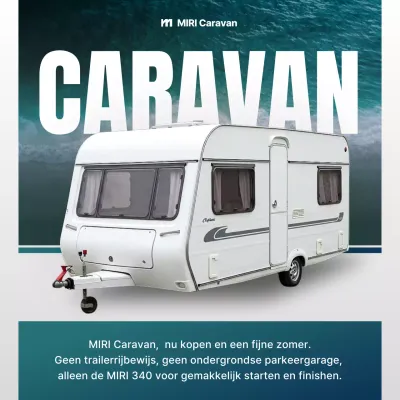 Promotie van een moderne campervan