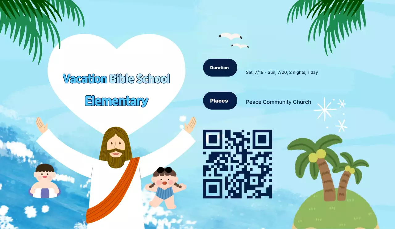 Panduan Sekolah Alkitab Musim Panas Sky Blue Baby