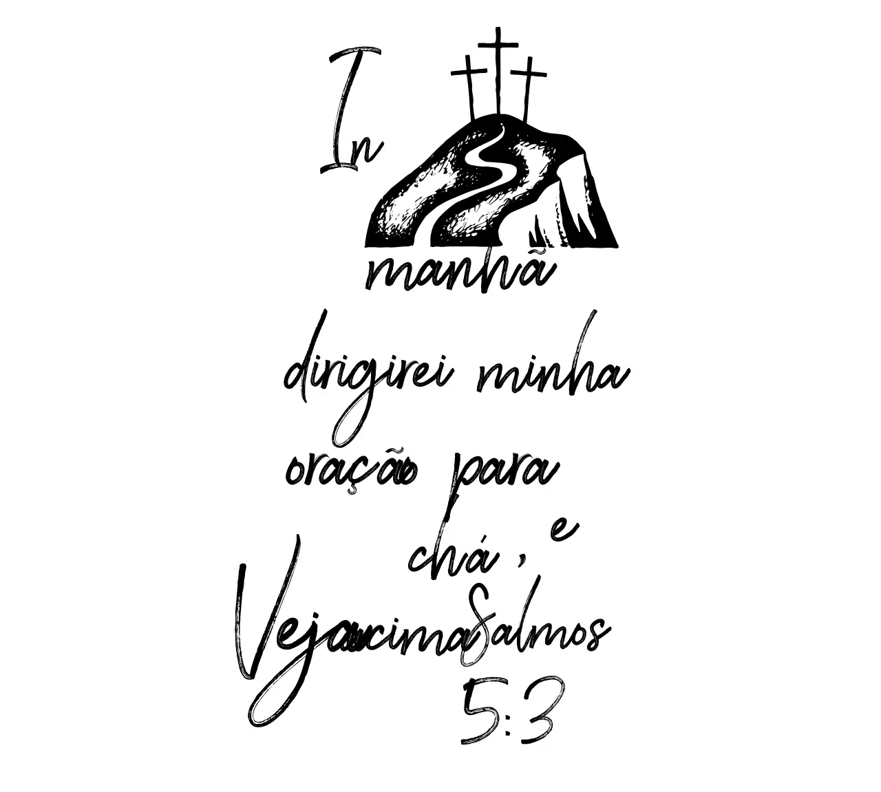 Versículos bíblicos simples da Igreja com o Monte Gólgota