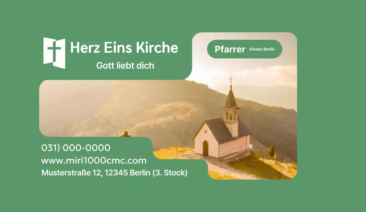 Einfache Kirchenwerbung