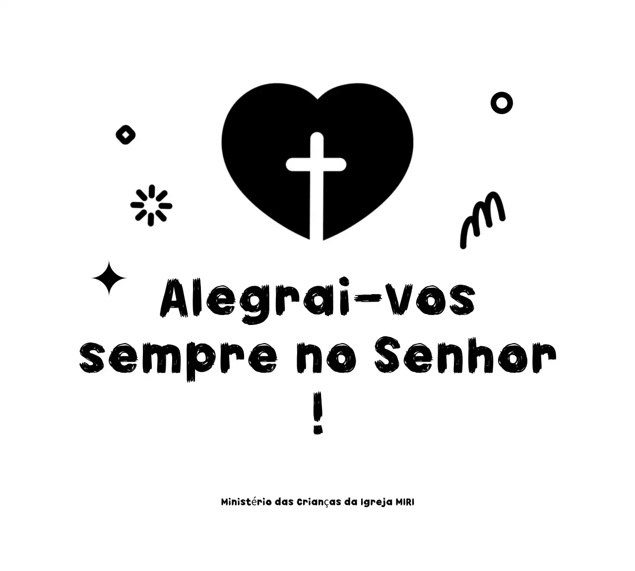 Promoção simples para igreja com uma linda cruz de coração
