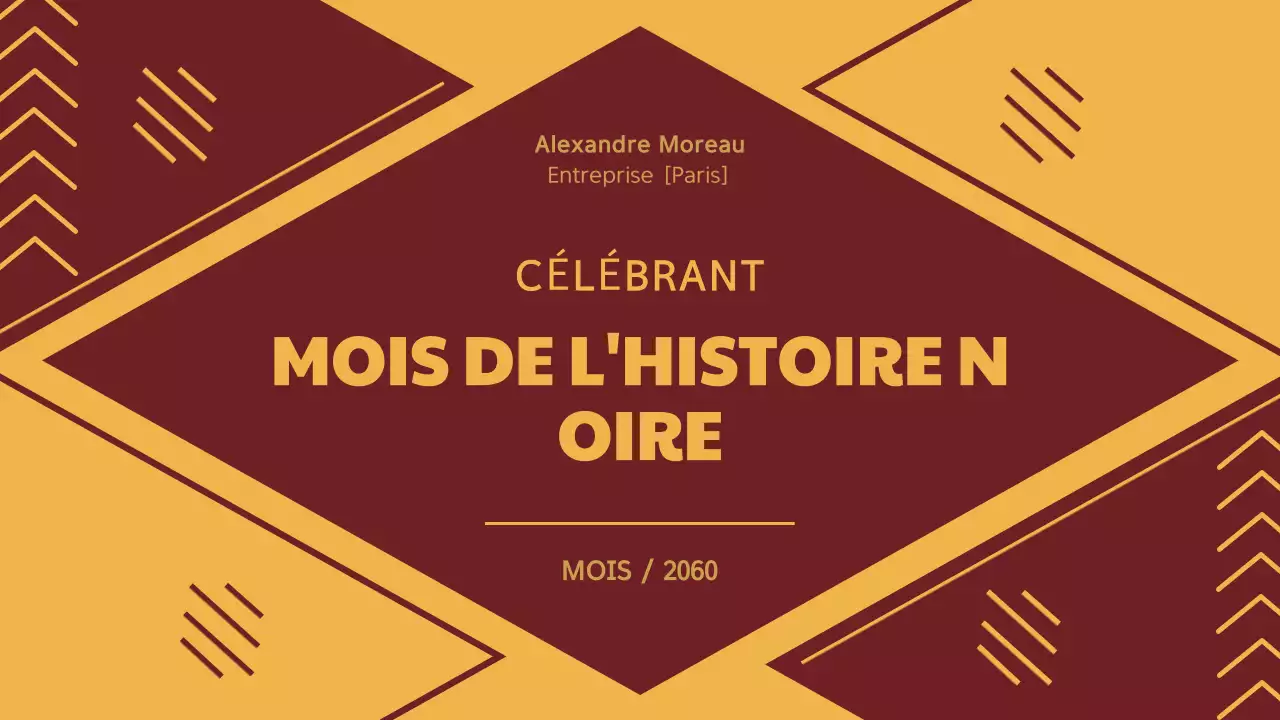 Présentation de l'annonce de l'histoire géométrique marron