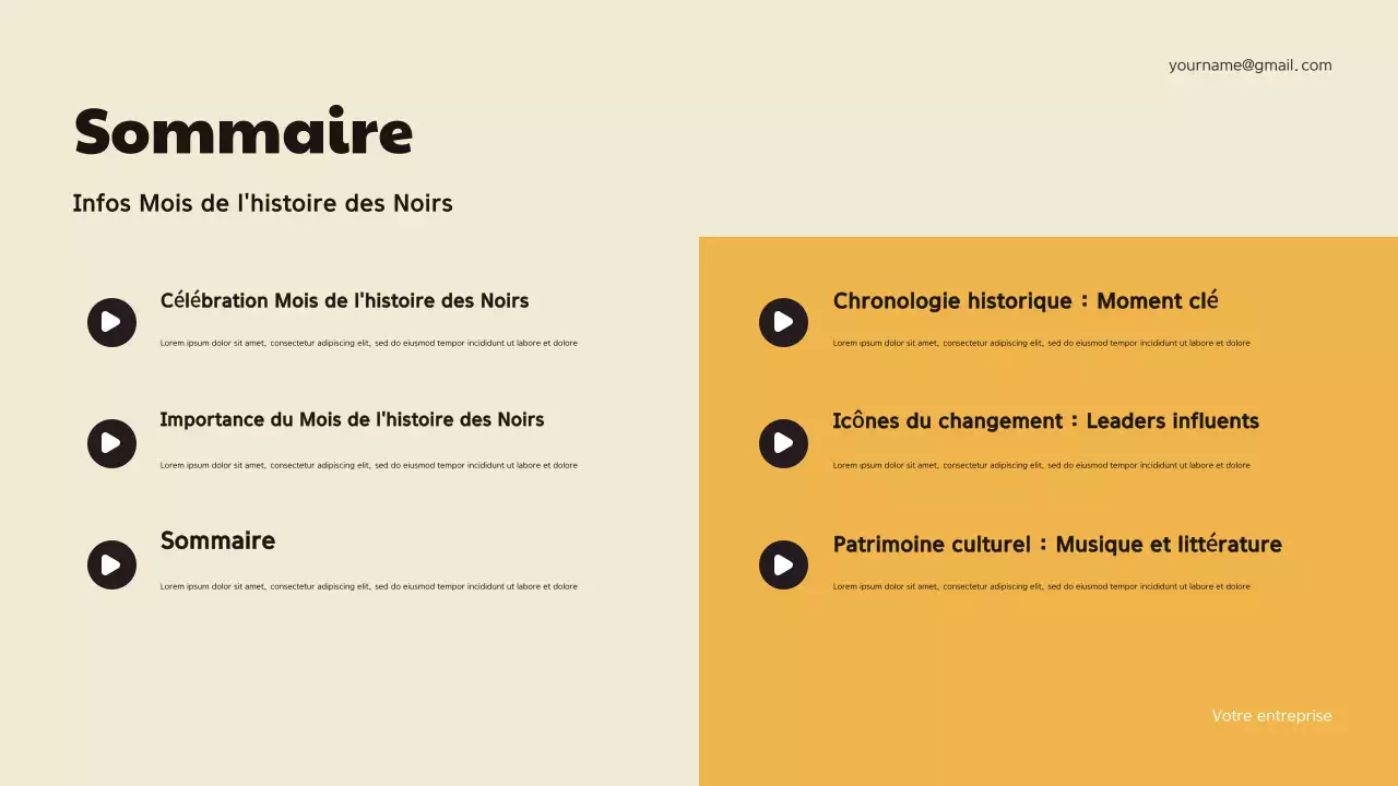 Présentation de l'annonce de l'histoire géométrique marron