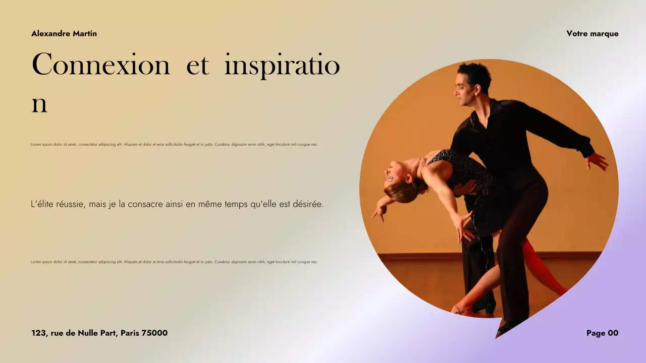 Présentation de danse abstraite violette