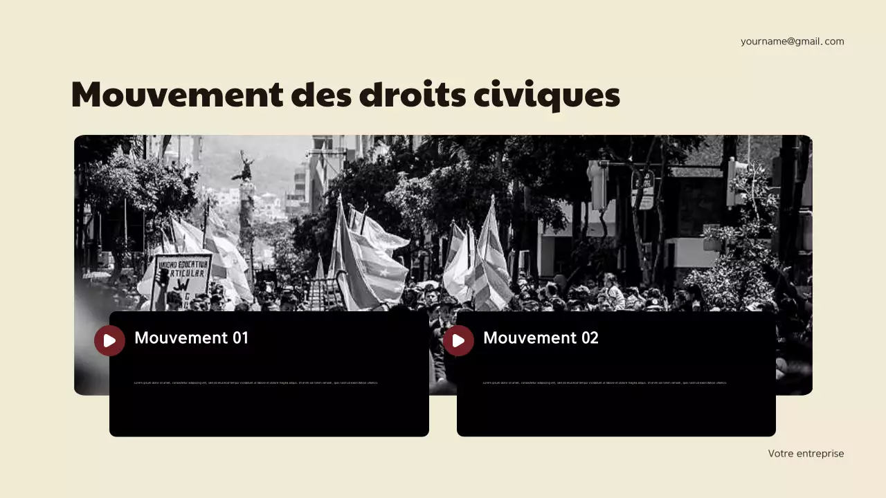 Présentation de l'annonce de l'histoire géométrique marron