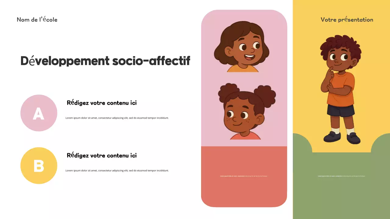 Présentation de l'école maternelle ludique bleue