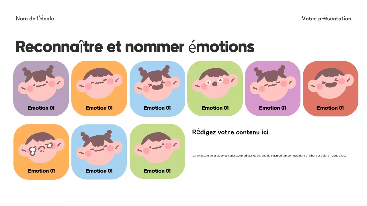 Présentation de l'école maternelle ludique bleue