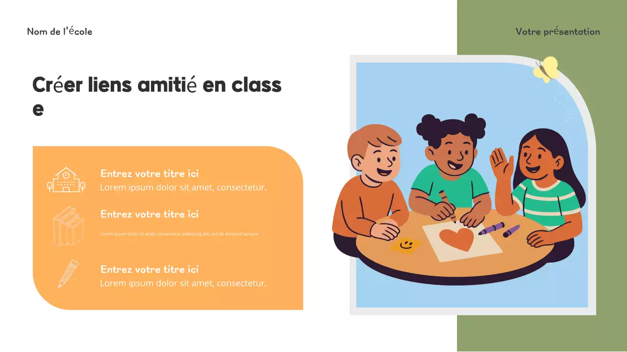 Présentation de l'école maternelle ludique bleue