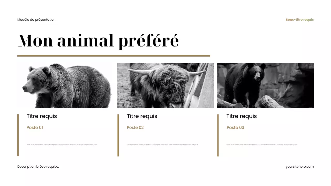 Présentation d'animaux rustiques bruns