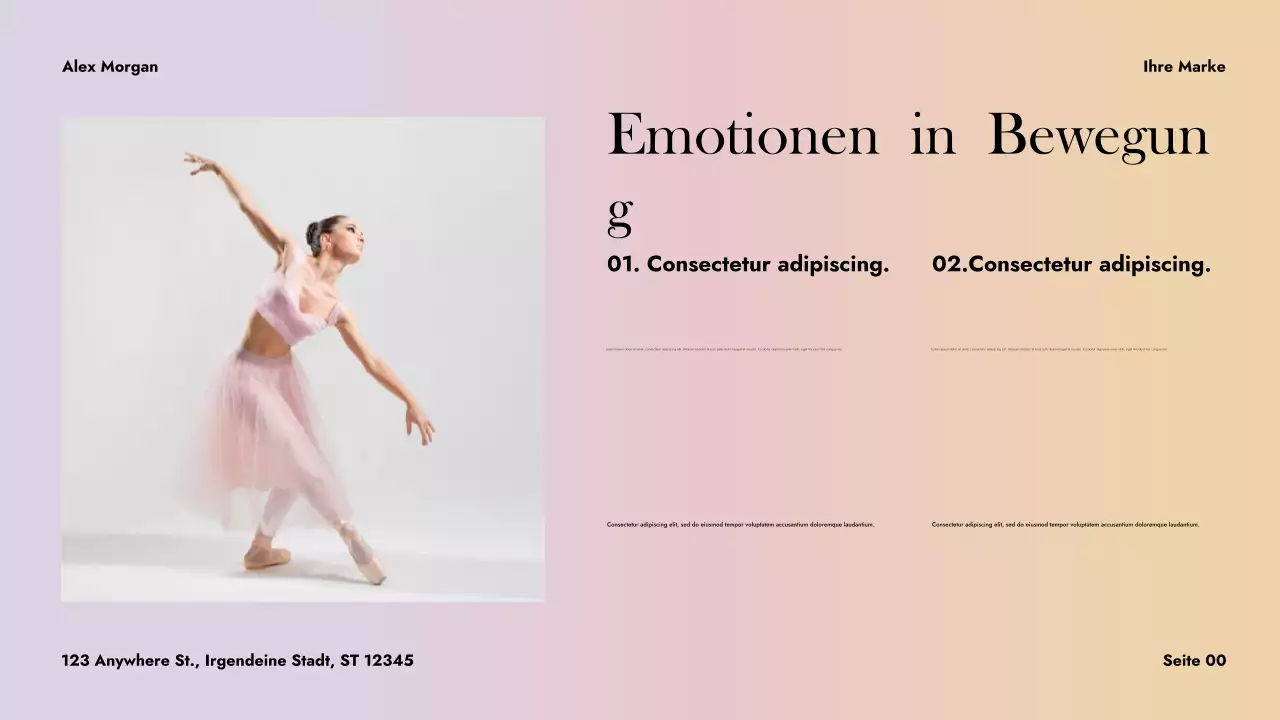 Lila abstrakter Tanz Präsentation