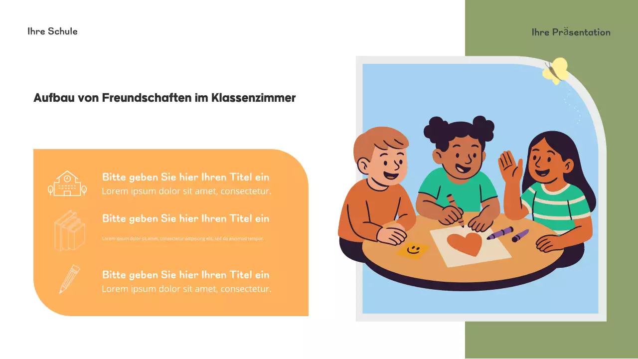 Blaue spielerische Vorschuleinführung Präsentation