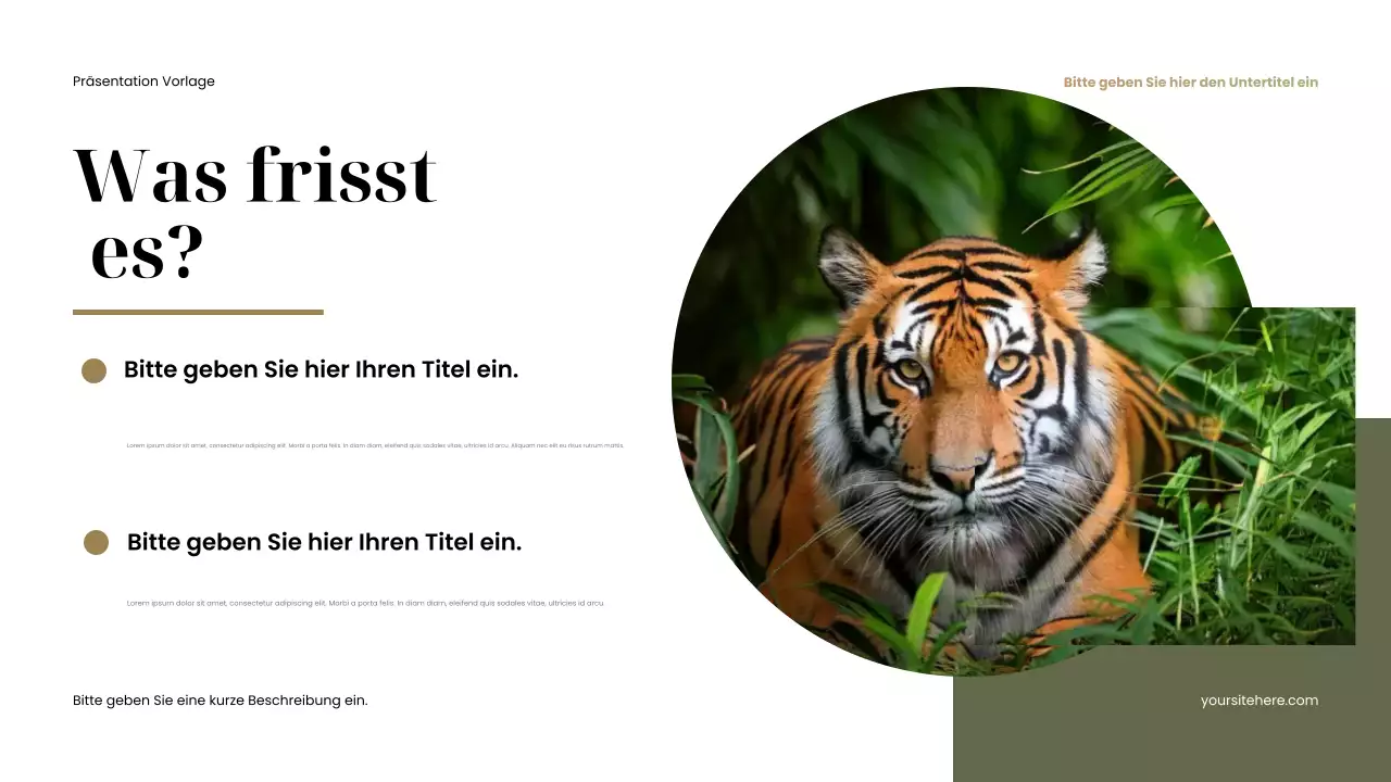 Braune rustikale Tierpräsentation