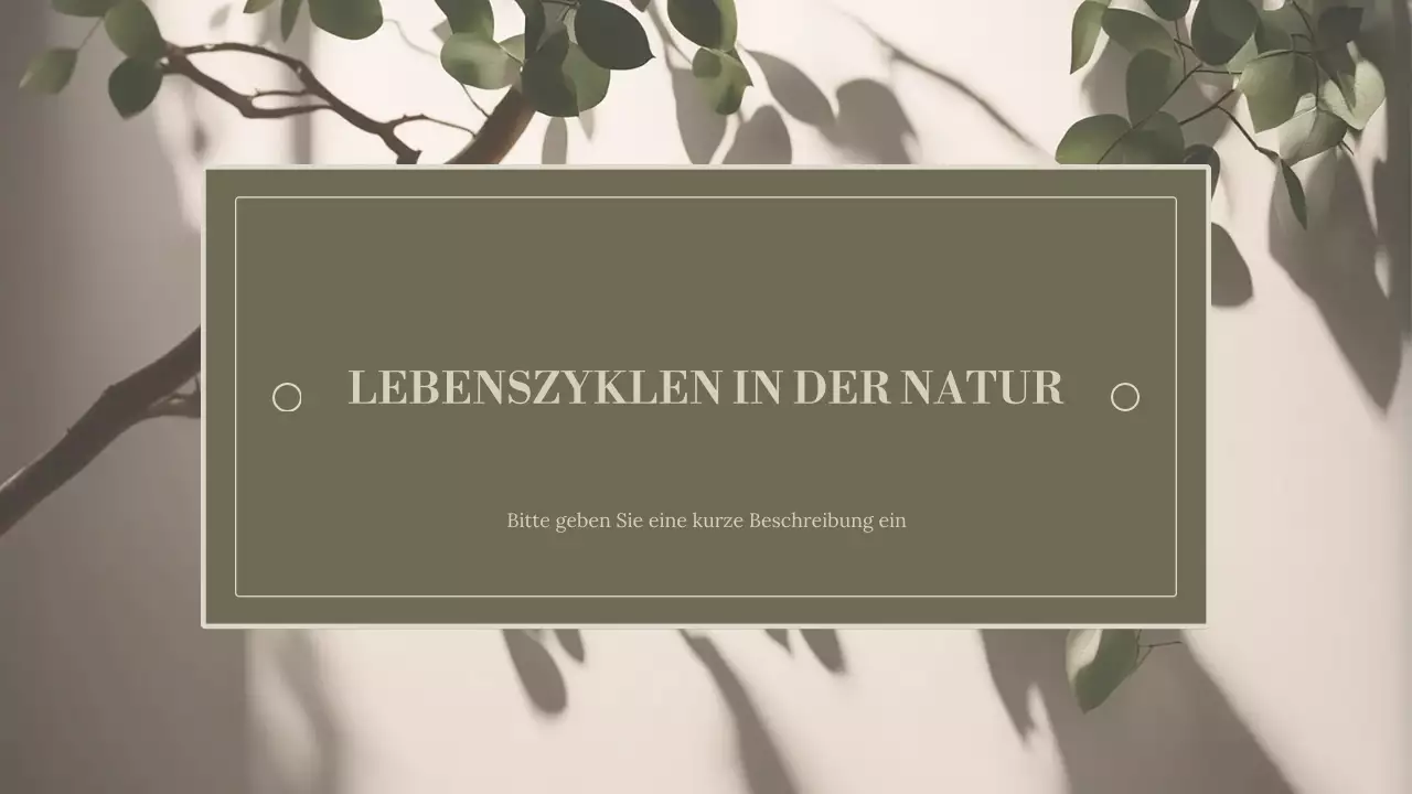 Sage Minimal Nature Guide Präsentation