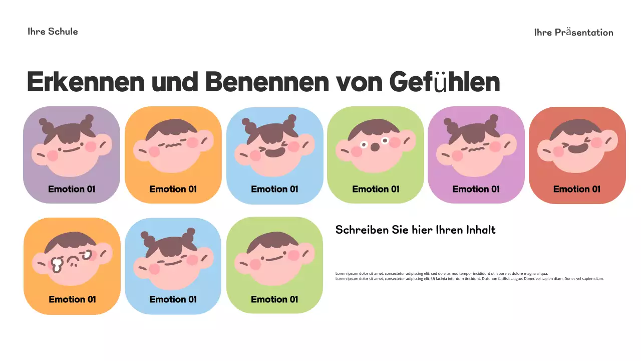 Blaue spielerische Vorschuleinführung Präsentation