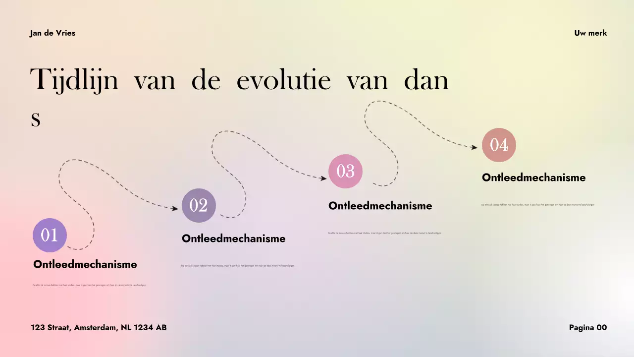 Paarse abstracte danspresentatie