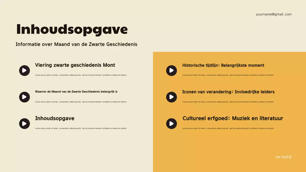 Presentatie over de aankondiging van de geschiedenis van de Maroon Geometric