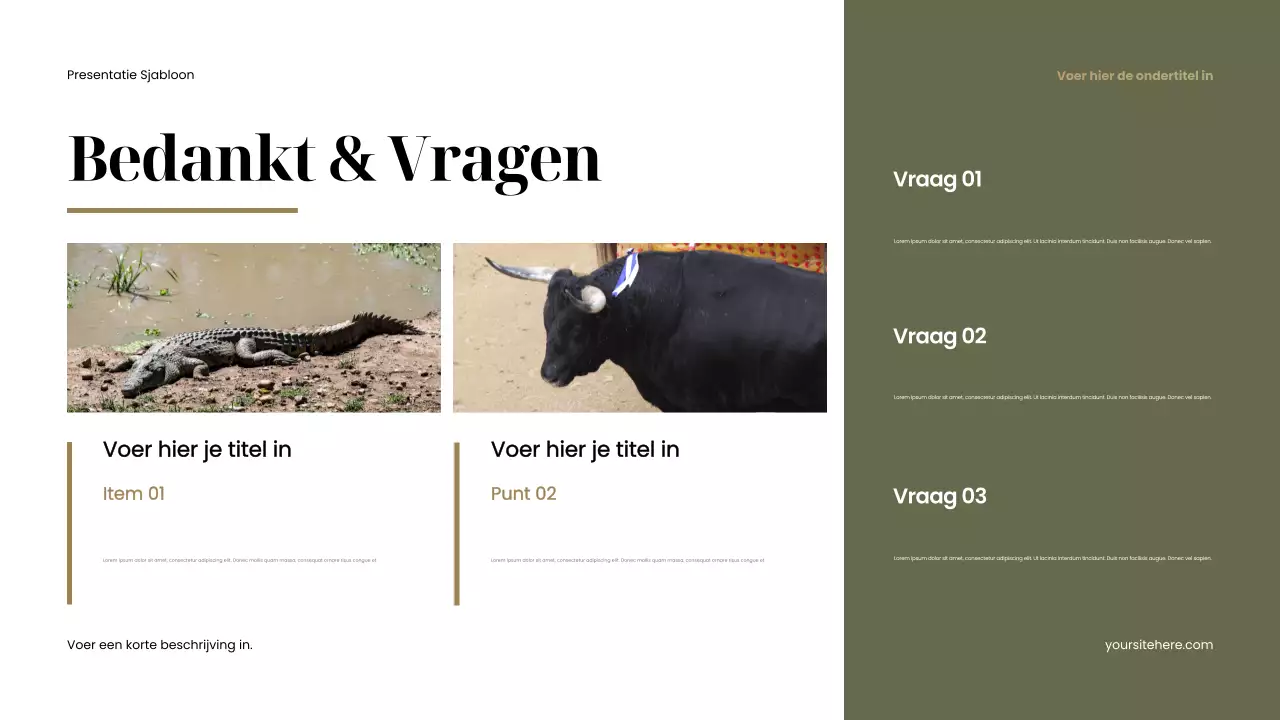 Bruine rustieke dierenpresentatie