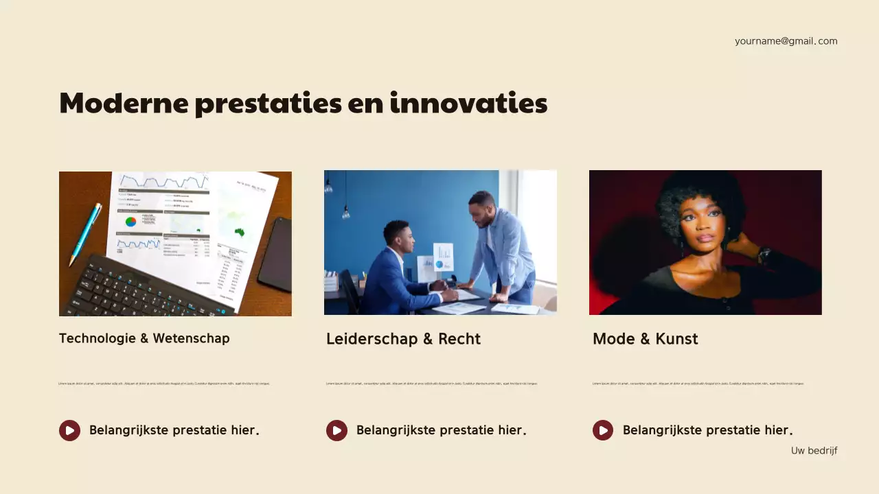 Presentatie over de aankondiging van de geschiedenis van de Maroon Geometric