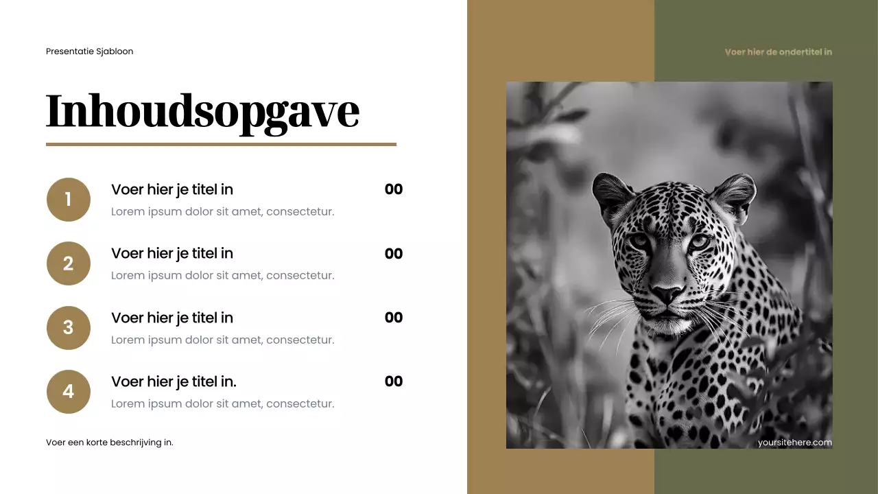 Bruine rustieke dierenpresentatie