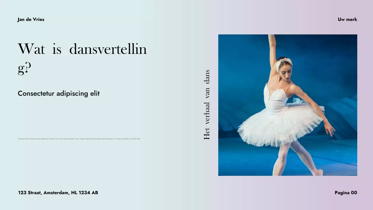 Paarse abstracte danspresentatie