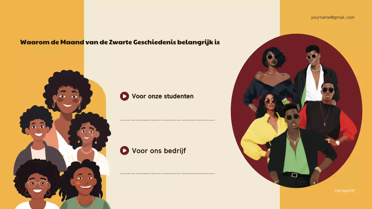 Presentatie over de aankondiging van de geschiedenis van de Maroon Geometric