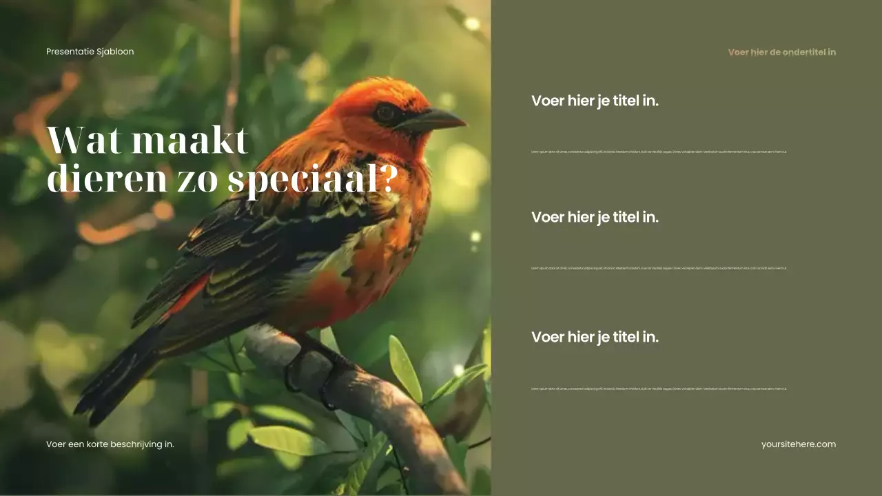 Bruine rustieke dierenpresentatie