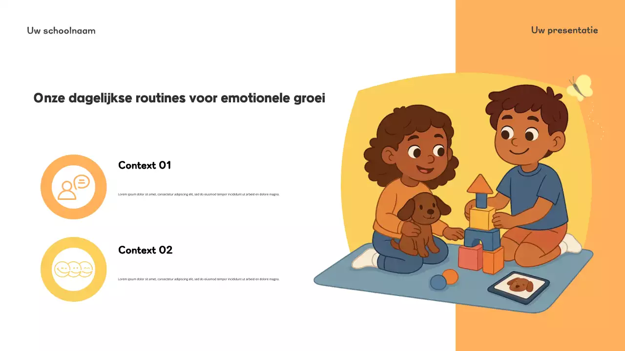 Blauwe Speelse Kleuterschool Introductiepresentatie