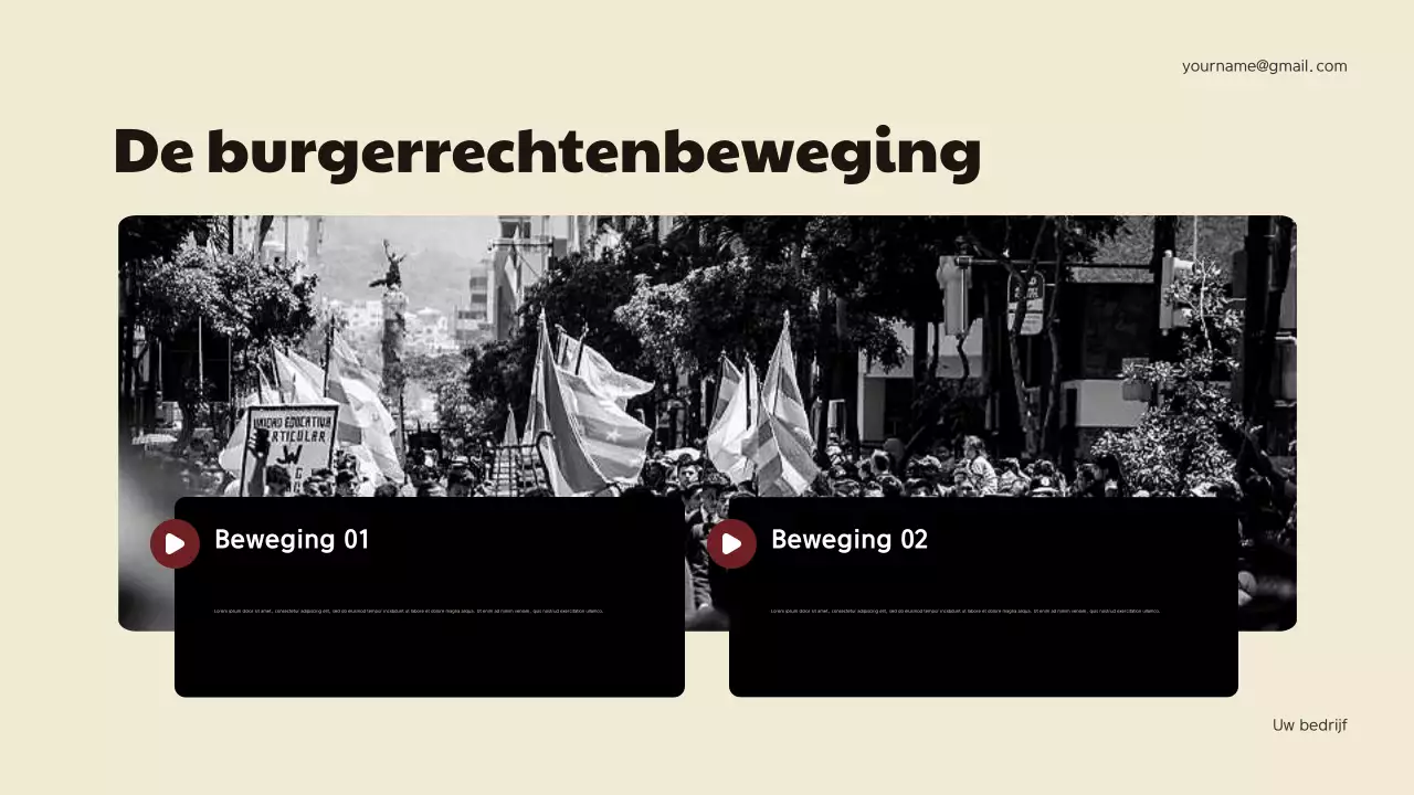 Presentatie over de aankondiging van de geschiedenis van de Maroon Geometric