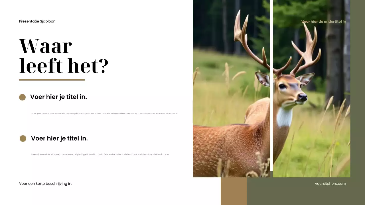 Bruine rustieke dierenpresentatie