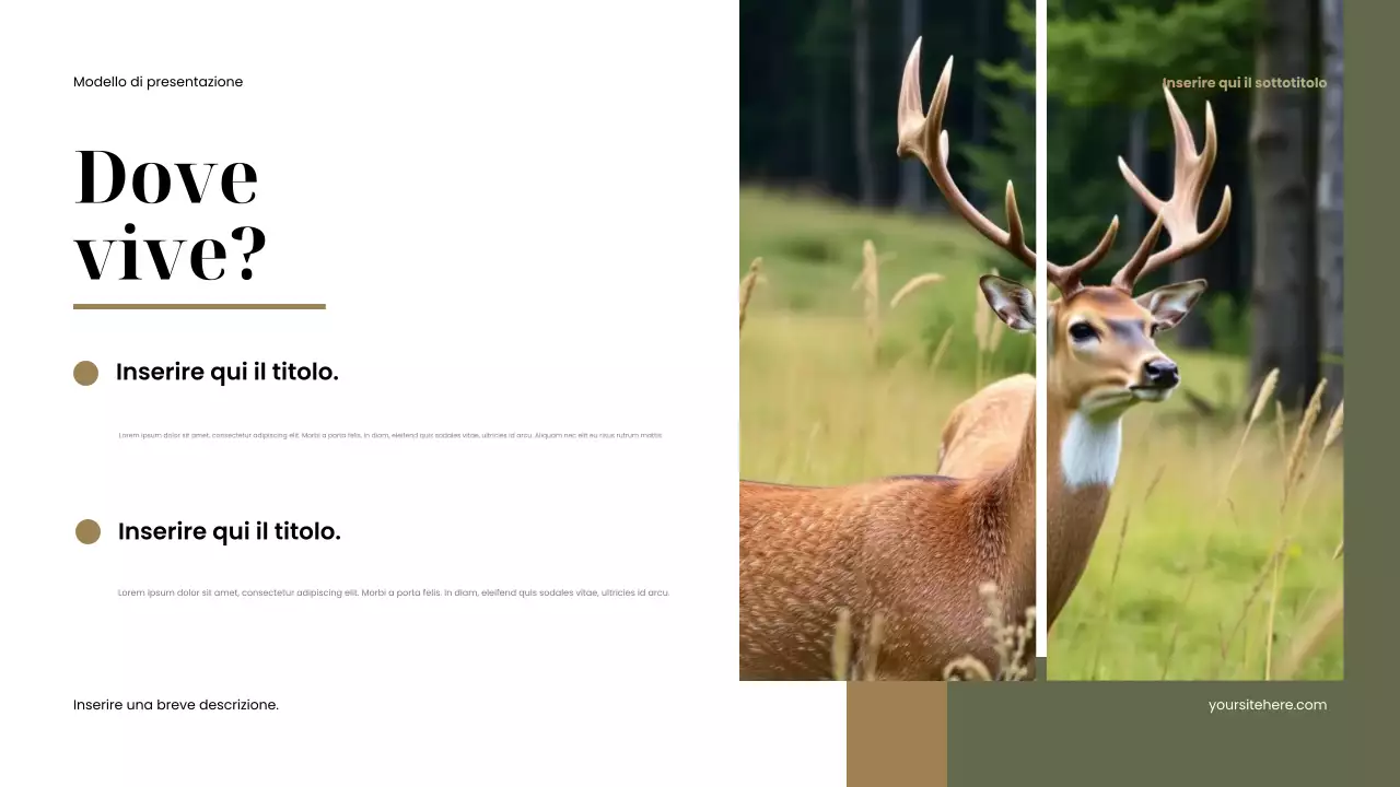 Presentazione di animali rustici marroni