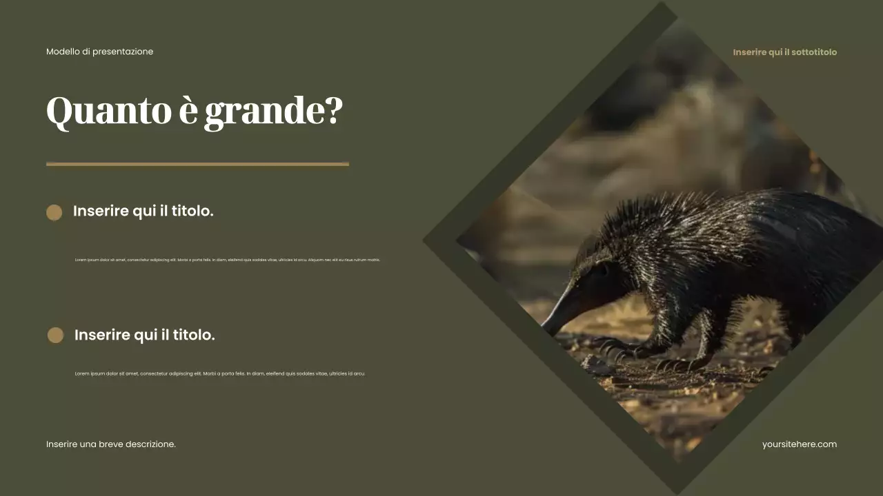 Presentazione di animali rustici marroni