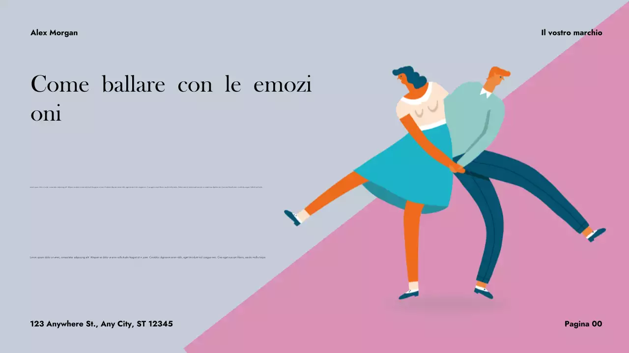 Presentazione di danza astratta viola