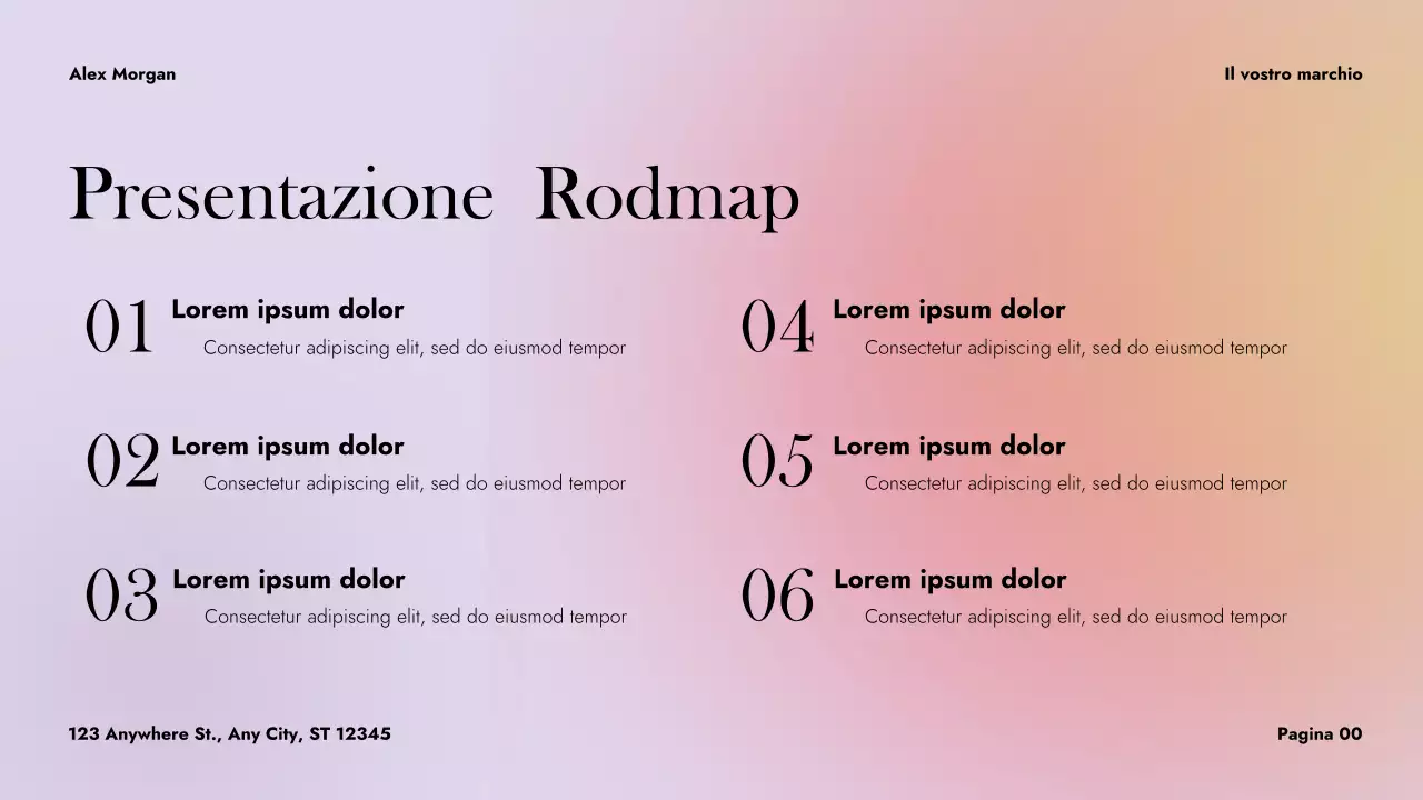 Presentazione di danza astratta viola