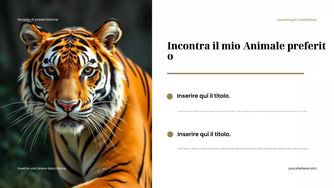 Presentazione di animali rustici marroni