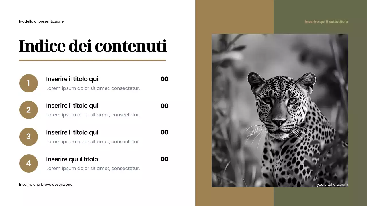 Presentazione di animali rustici marroni