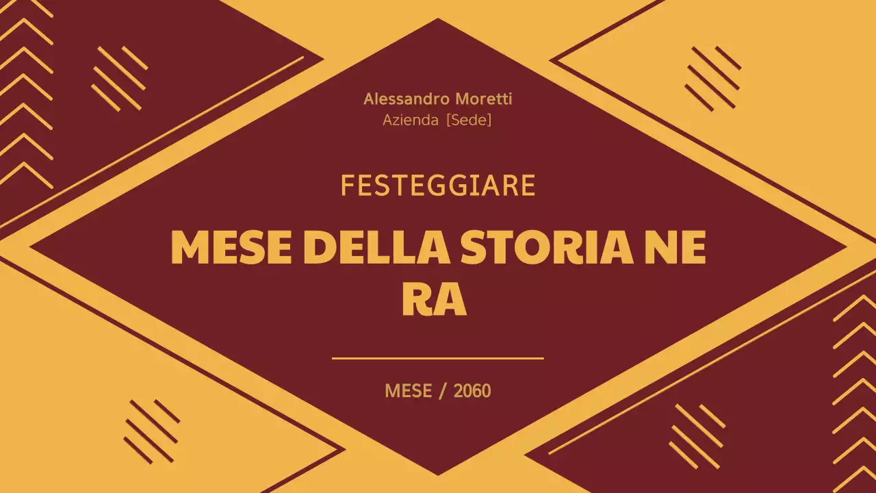Presentazione dell'annuncio della storia geometrica dei Maroon