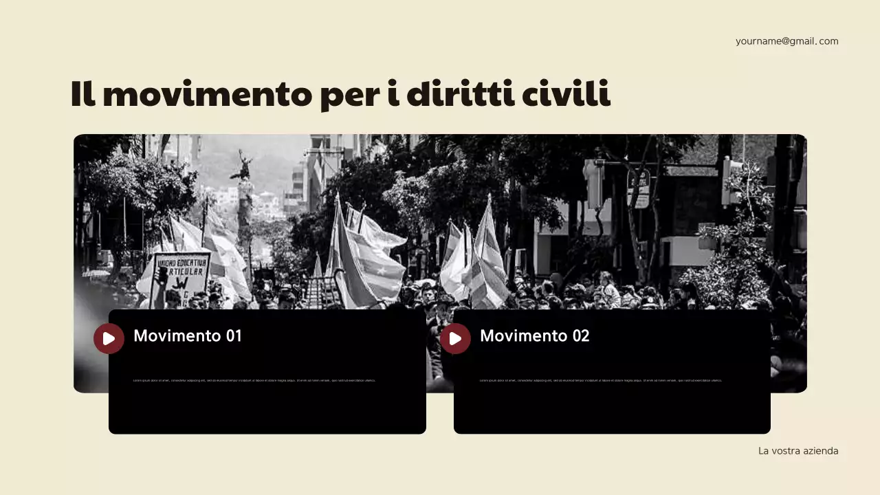 Presentazione dell'annuncio della storia geometrica dei Maroon