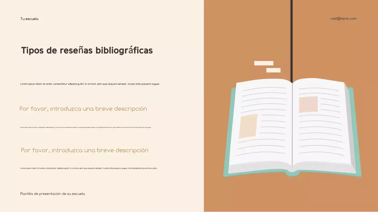 Presentación educativa clásica beige