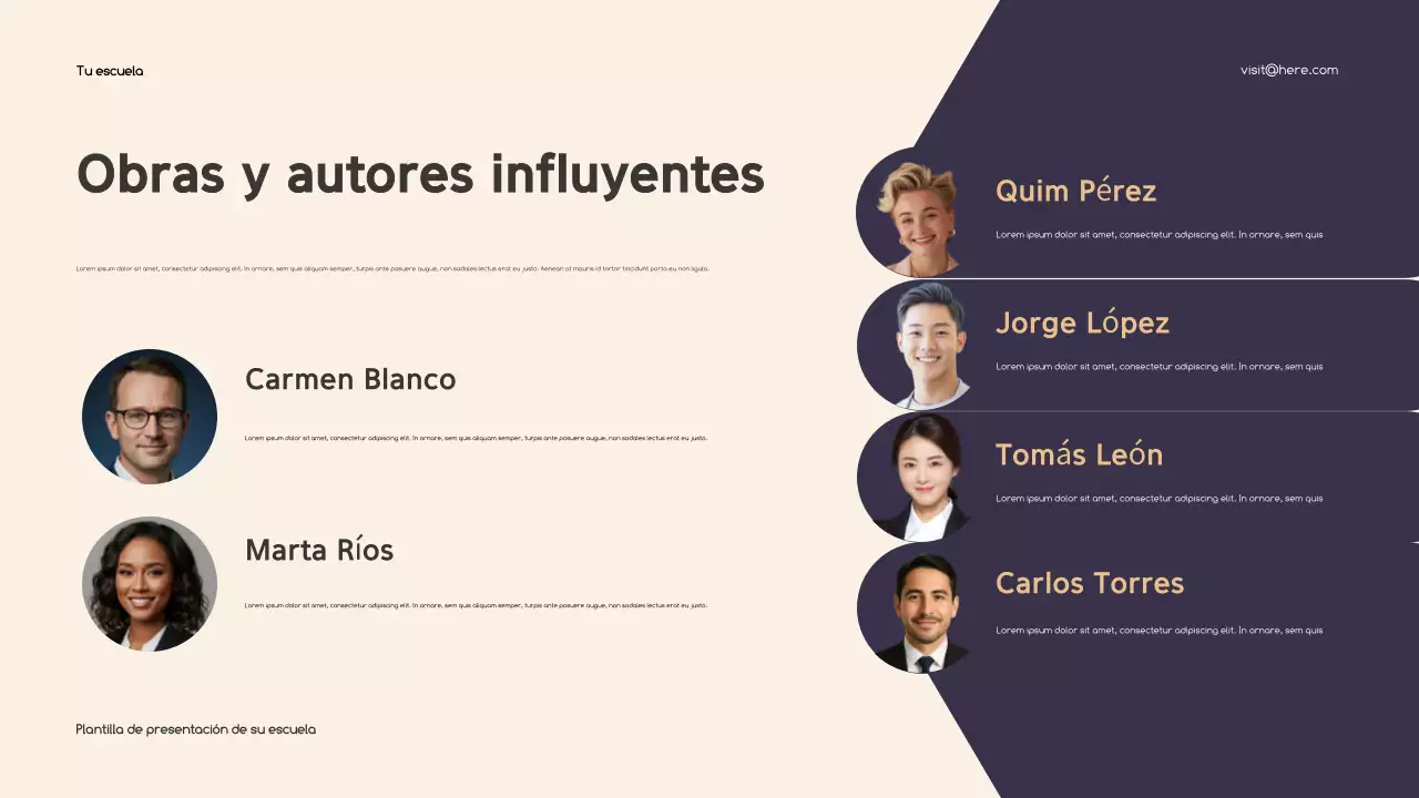 Presentación educativa clásica beige