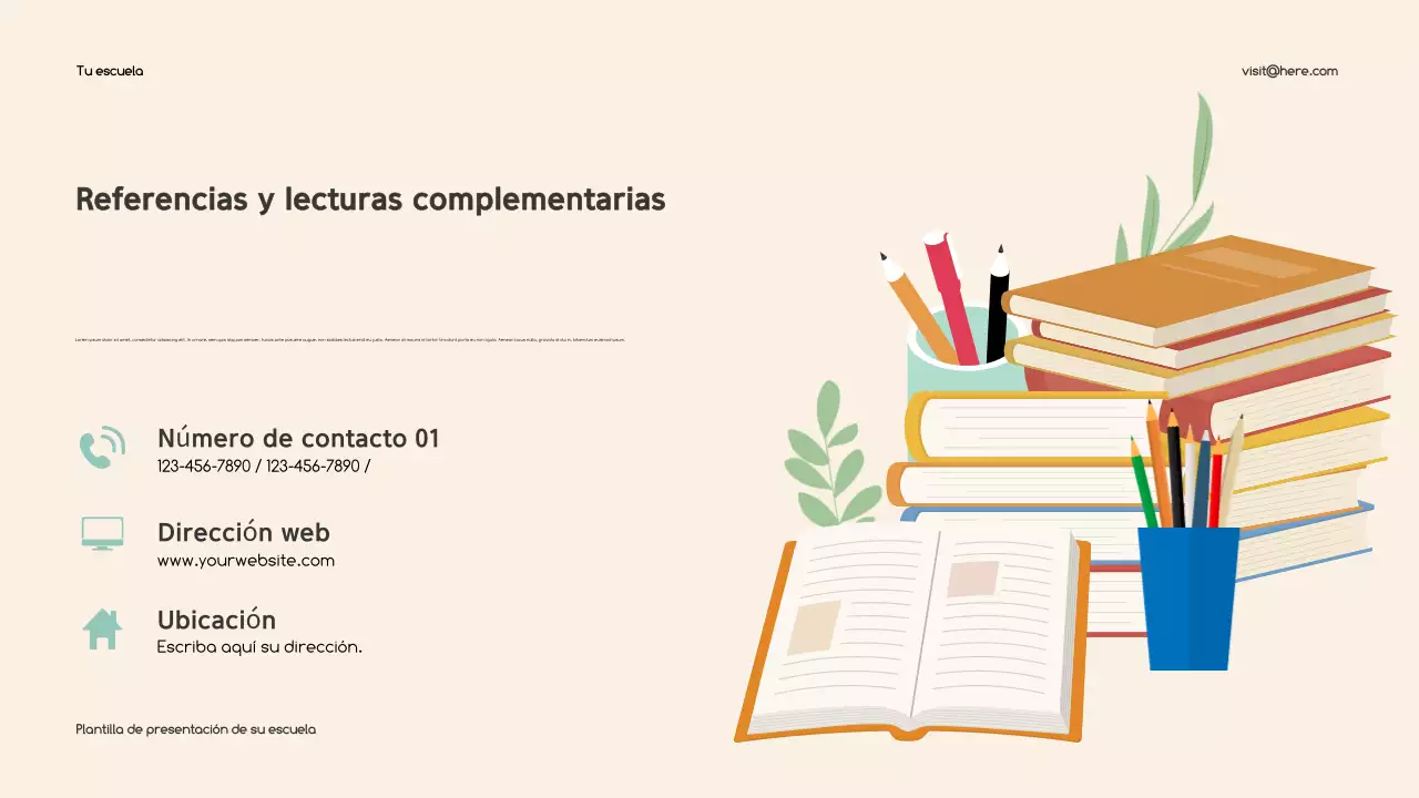 Presentación educativa clásica beige