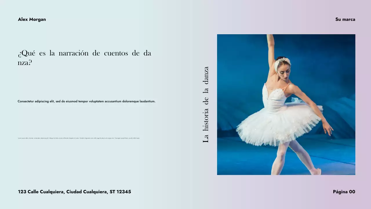 Presentación de danza abstracta púrpura