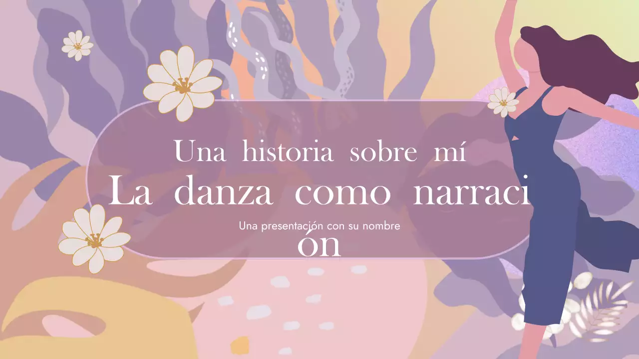 Presentación de danza abstracta púrpura