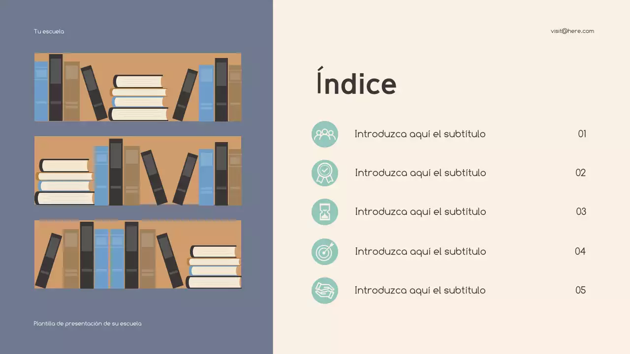 Presentación educativa clásica beige