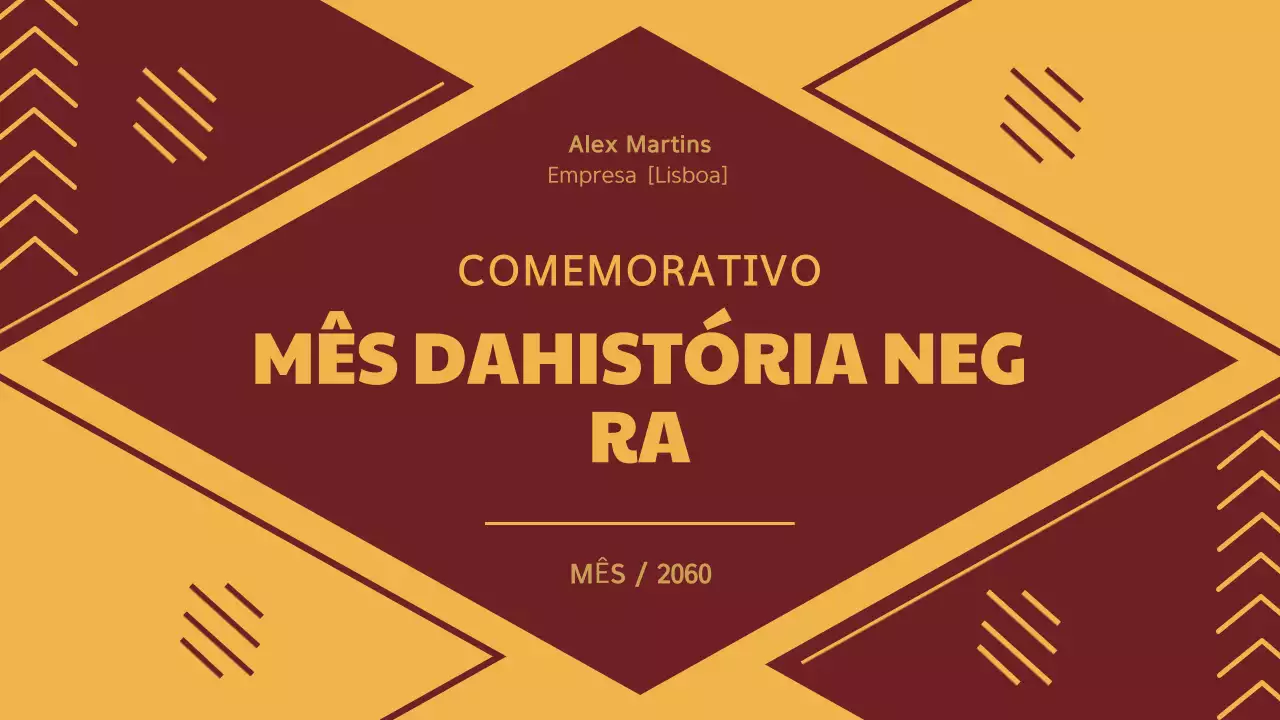Apresentação do anúncio da história geométrica marrom