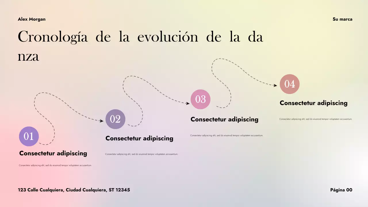 Presentación de danza abstracta púrpura