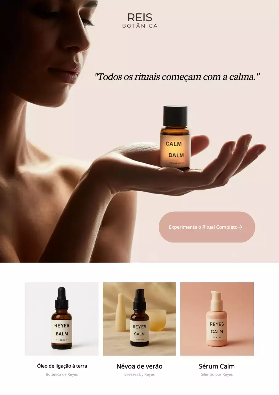 Anúncio de cuidados com a pele elegante bege