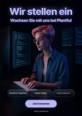 Neonviolette Stellenanzeige